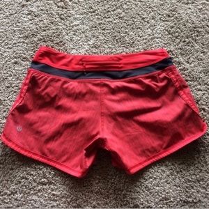 Lulu lemon Red shorts 4” inseam